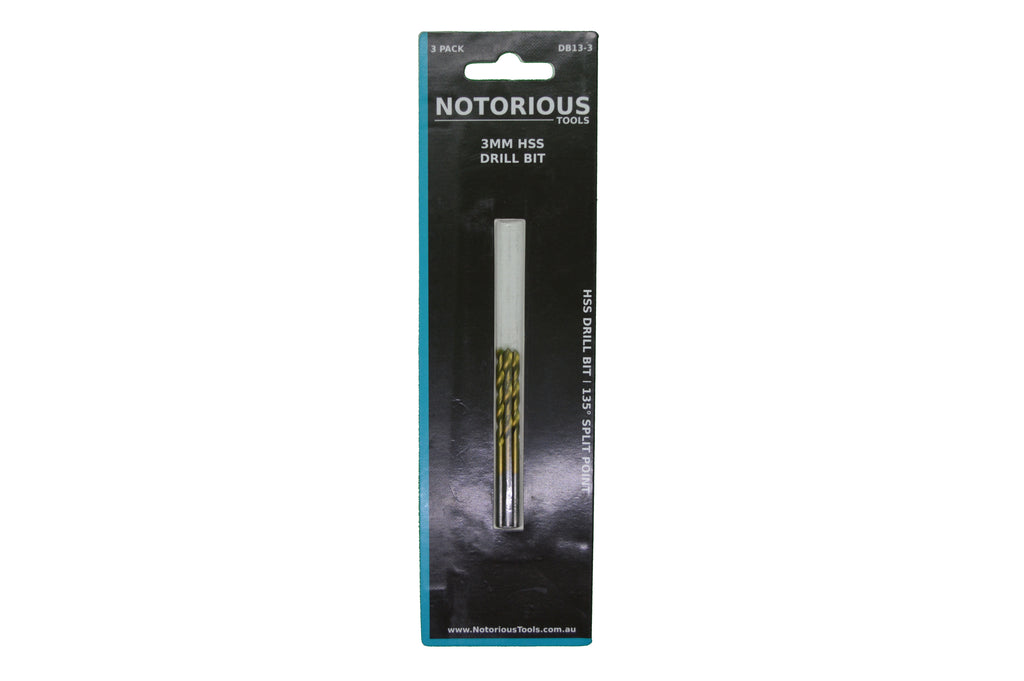 3mm HSS Drill Bits - 3 Pack