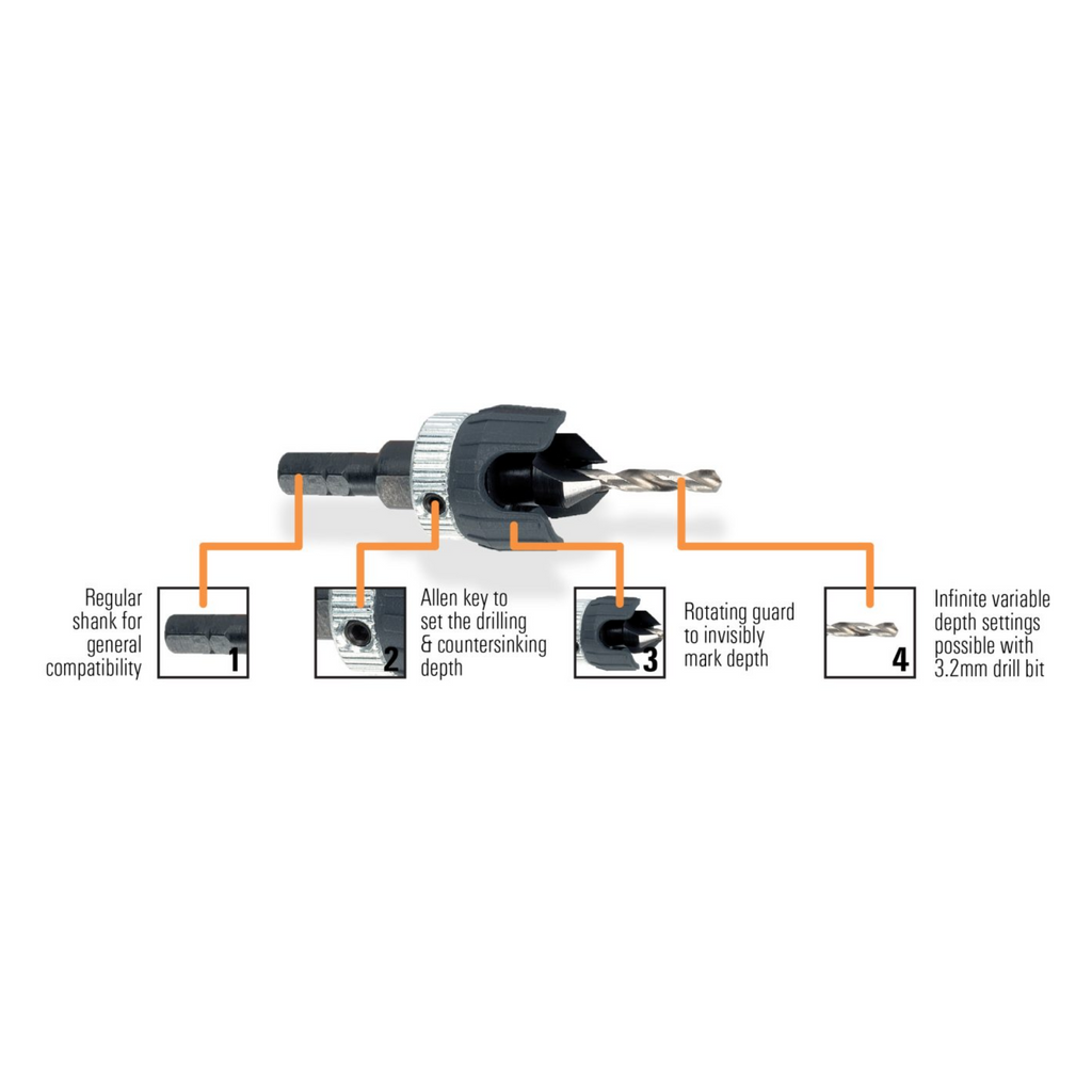 AnchorMark 3.2mm Adjustable Countersink Tool