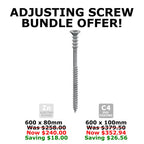 DRS Adjusting Screws Bundles - Zinc or Evo Coating (600 Screws)
