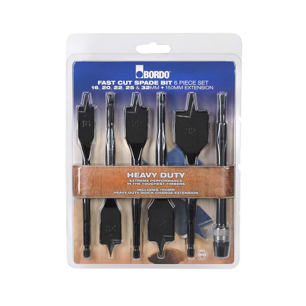 16-32mm 6 Pce Spade Bit Set - Heavy Duty