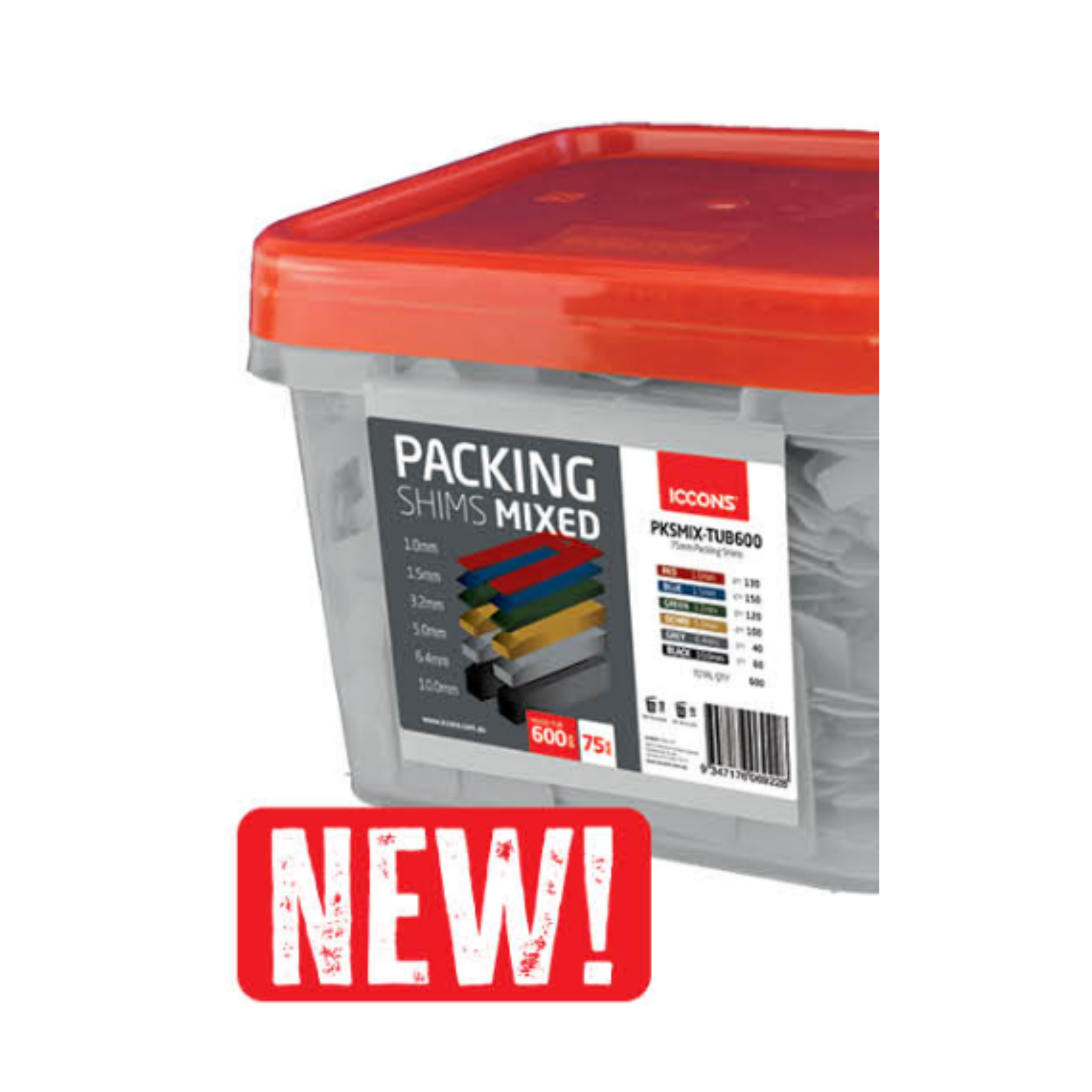 75mm Mixed Window Packers - Tub of 600