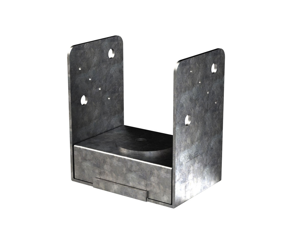 Adjustable U-Cup Bolt Down Post Support - Galvanised (Various Sizes) - Box of 6