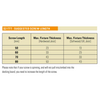 AnchorMark S2-TTT (Timber to Timber) Decking Screw - 316 Stainless Steel - Black (Various Sizes)