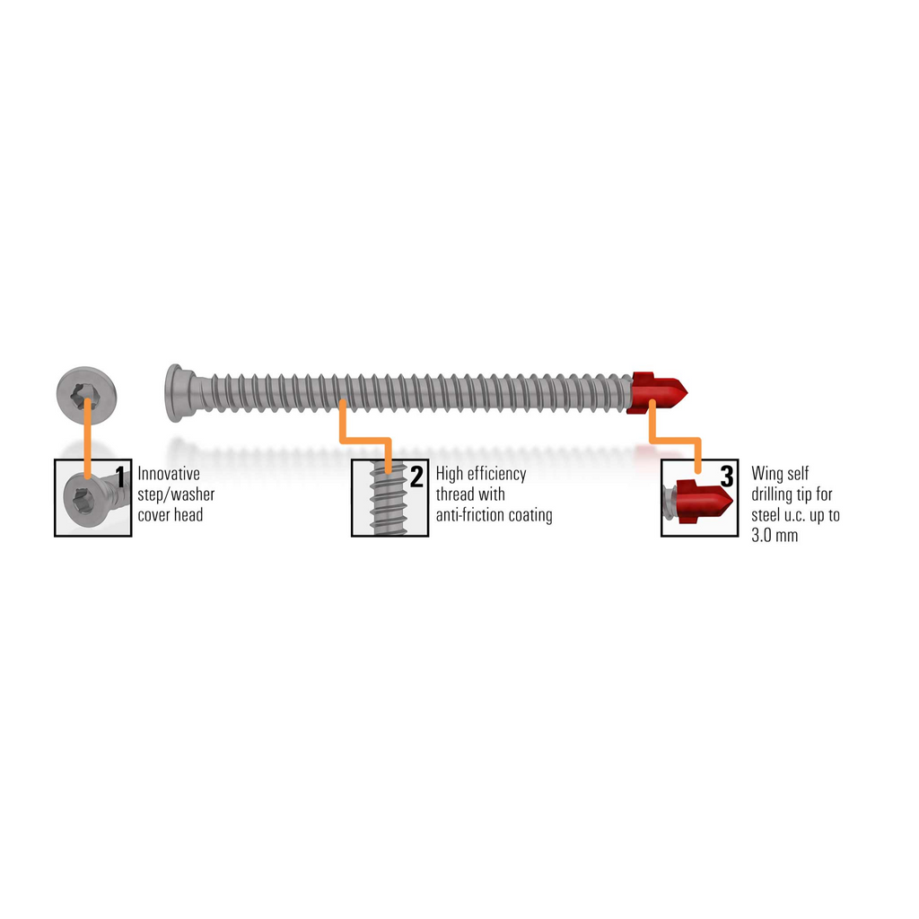 AnchorMark S2-TTM (Timber to Metal - Steel) Decking Screw - A4 316 Stainless Steel (Various Sizes)