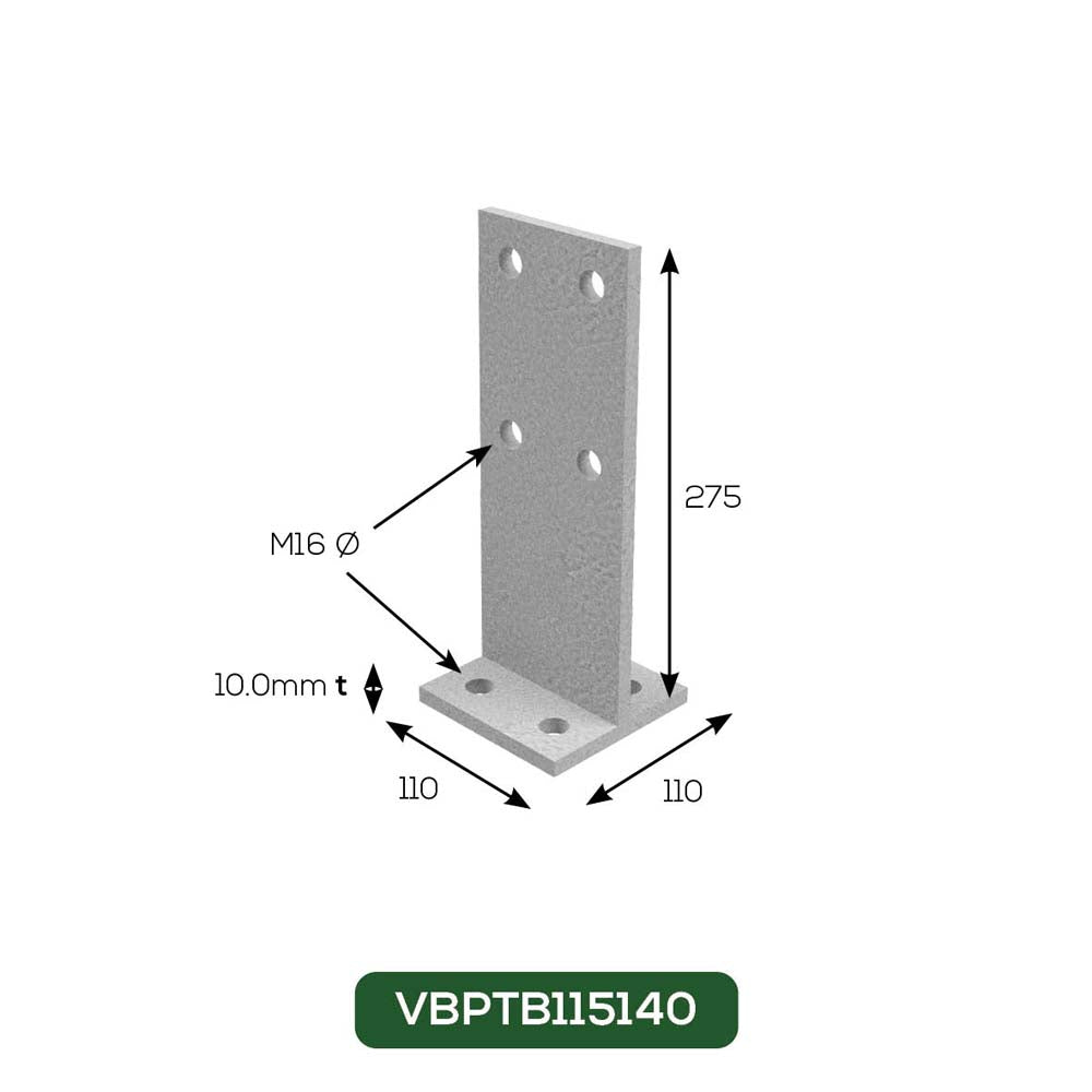 T Blade Post Support - Galvanised - Box of 6