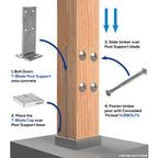 T Blade Post Support - Galvanised - Box of 6