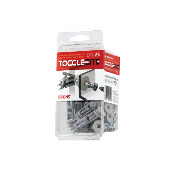 Toggle Bite Self-Drilling Wall Anchor - with Screw x 25
