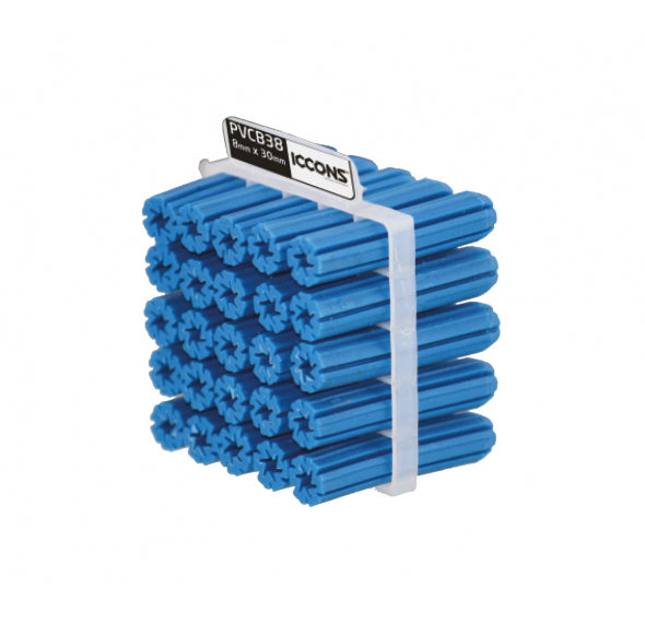 ICCONS 8mm Blue PVC Masonry Plugs (Various Sizes) – Notorious Tools